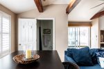 Stunning beams, table, Queen bed, TV and more in the guest house